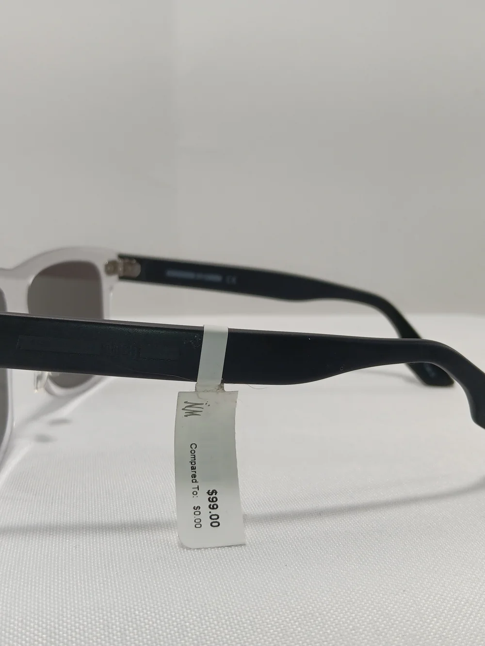 McQ by Alexander McQueen Sunglasses Translucent Black Frames Minimalist Preppy